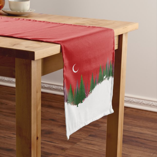 Christmas Woods Scene Table Runner (In Situ)