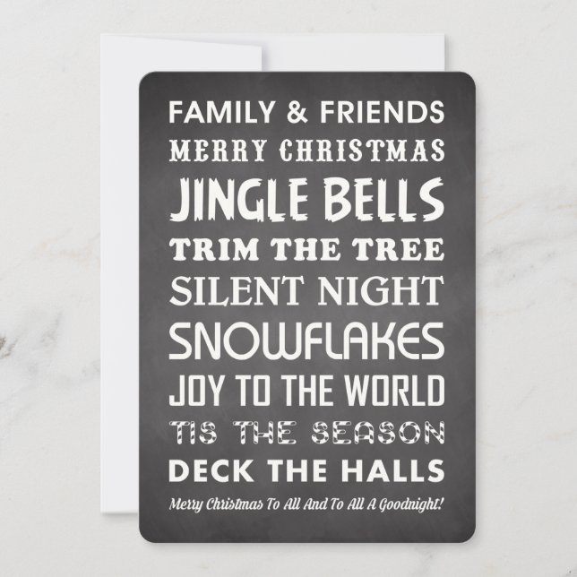 CHRISTMAS WORD ART HOLIDAY CARD (Front)