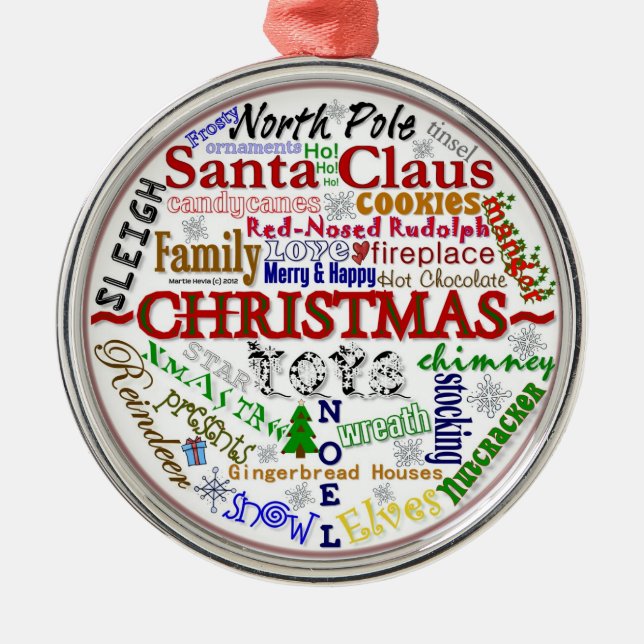 Christmas Word-Art - Ornament (Front)
