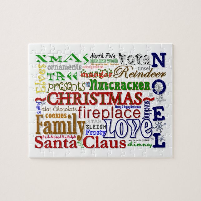 Christmas Word-Art Puzzle (Horizontal)
