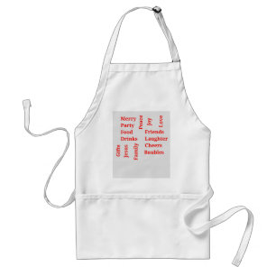 christmas words in bold typography fun gift standard apron