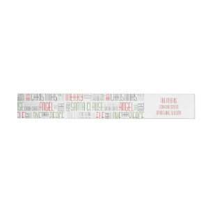 Christmas Words Wrap Around Label- Holidayzfordayz Label
