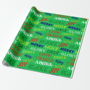 Christmas Words Wrapping Paper