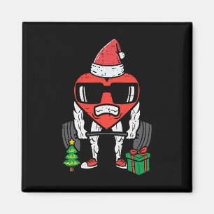 Christmas Workout Heart Lifting Xmas Gym Exercise  Magnet