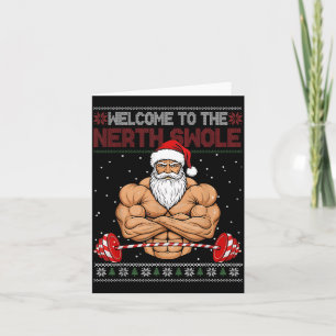 Christmas Workout Welcome To North Swole Xmas Gym Card