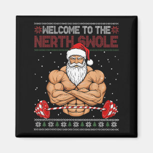 Christmas Workout Welcome To North Swole Xmas Gym  Magnet