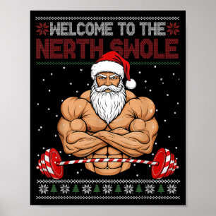 Christmas Workout Welcome To North Swole Xmas Gym  Poster