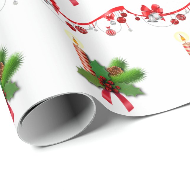 Christmas Wrapping Paper Candle (Roll Corner)