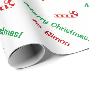 Christmas wrapping paper Candy cane giftwrap