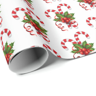 Christmas Wrapping Paper-Candy Canes Paper