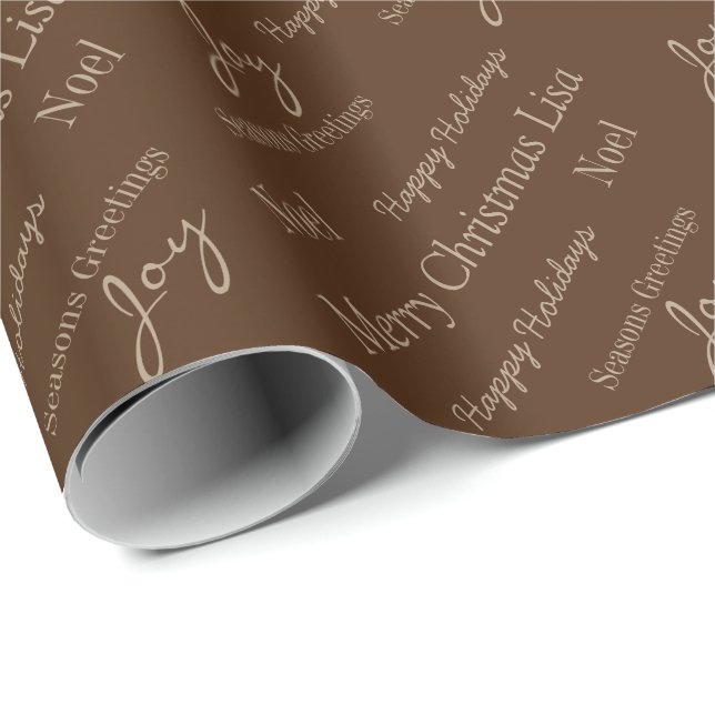Christmas Wrapping Paper Custom Name (Roll Corner)