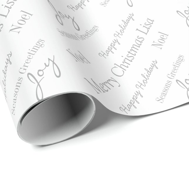 Christmas Wrapping Paper Custom Name (Roll Corner)