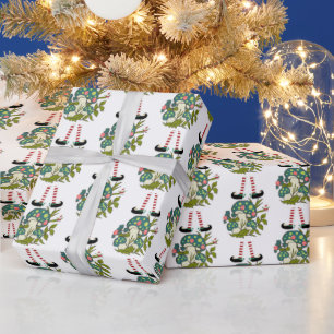 Christmas Wrapping Paper Elf Mushroom