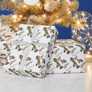 Christmas Wrapping Paper Elf Possum