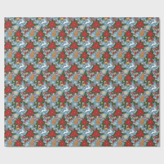 Christmas Wrapping Paper Festive Holiday Elegance  (Flat)