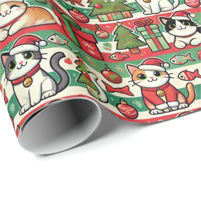 Christmas Wrapping Paper for Cat Lovers (Roll Corner)