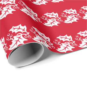 Christmas Wrapping Paper-Holly Paper