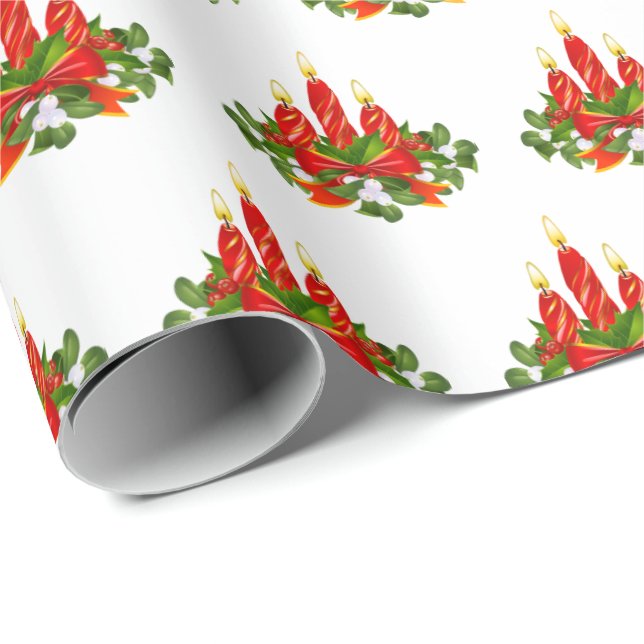 Christmas Wrapping Paper-Mistletoe Wrapping Paper (Roll Corner)