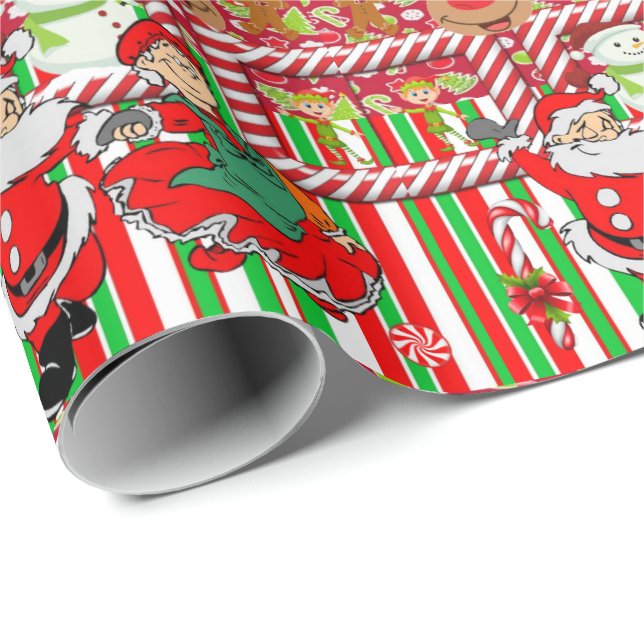 Christmas Wrapping Paper Mrs. Claus Santa (Roll Corner)