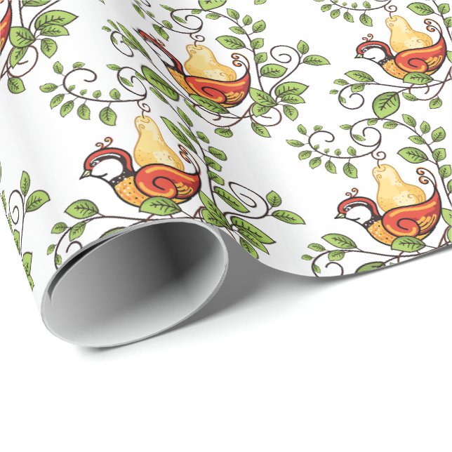 Christmas Wrapping Paper-Partridge In Pear Tree Paper (Roll Corner)