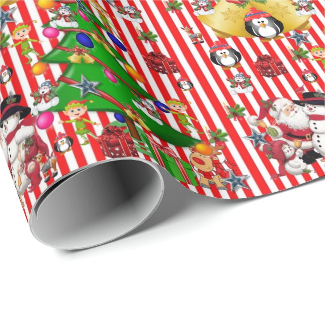 Christmas Wrapping Paper Penguin Snowman (Roll Corner)