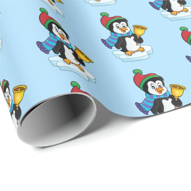Christmas Wrapping Paper-Penguin Wrapping Paper (Roll Corner)