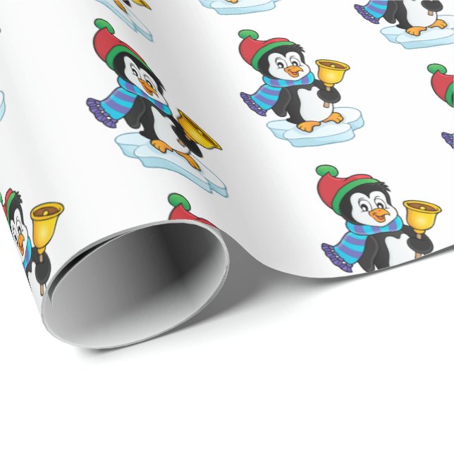 Christmas Wrapping Paper-Penguin Wrapping Paper (Roll Corner)