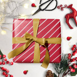 Christmas Wrapping Paper Red With White Stripes<br><div class="desc">Christmas Wrapping Paper Red With White Stripes</div>