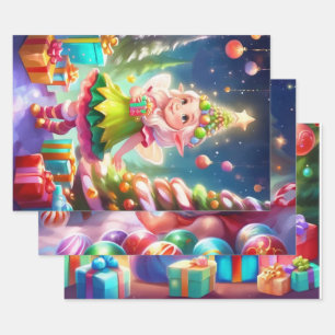 Christmas Wrapping Paper Set of 3