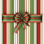 Christmas  wrapping paper sheet<br><div class="desc">Abstract Design Green,  Red Stripes Sheets Wrapping Paper</div>