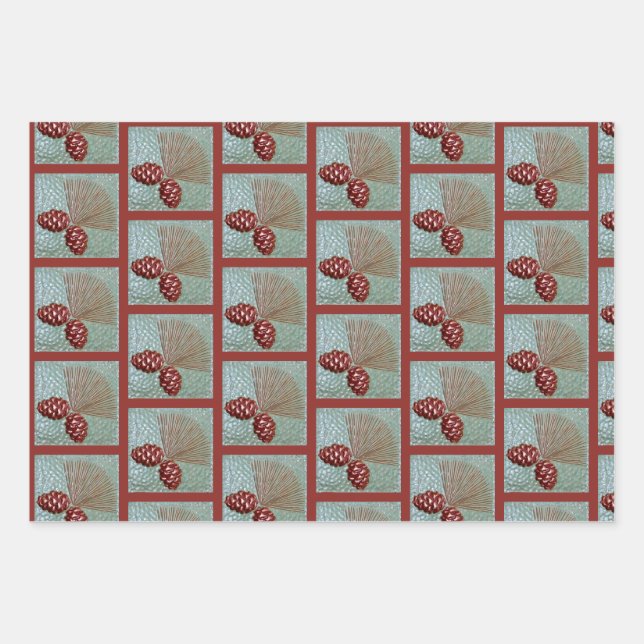 Christmas Wrapping Paper Sheet Set of 3 (Front)