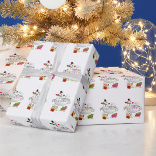Christmas Wrapping Paper Snowman