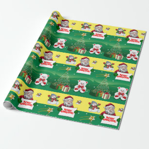Christmas Wrapping Paper Snowman