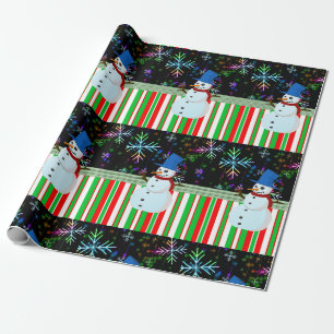 Christmas Wrapping Paper Snowman