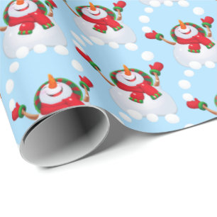 Christmas Wrapping Paper-Snowman Paper