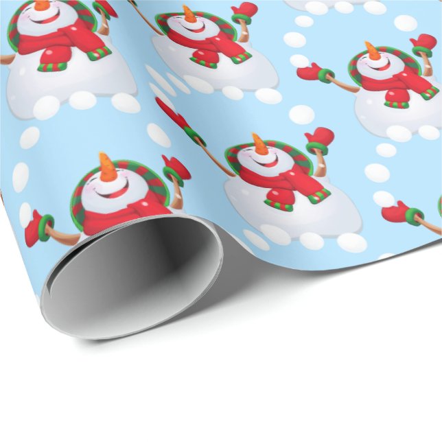 Christmas Wrapping Paper-Snowman Paper (Roll Corner)