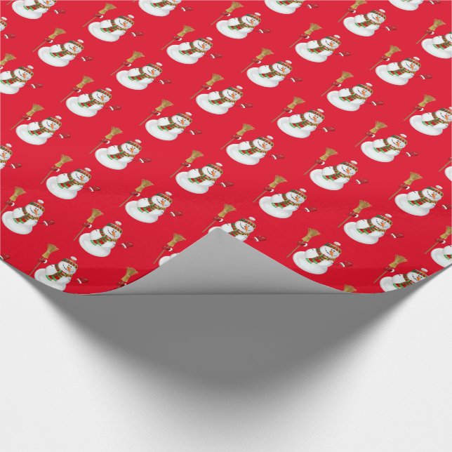 Christmas Wrapping Paper-Snowman Paper (Corner)