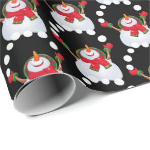 Christmas Wrapping Paper-Snowman Paper