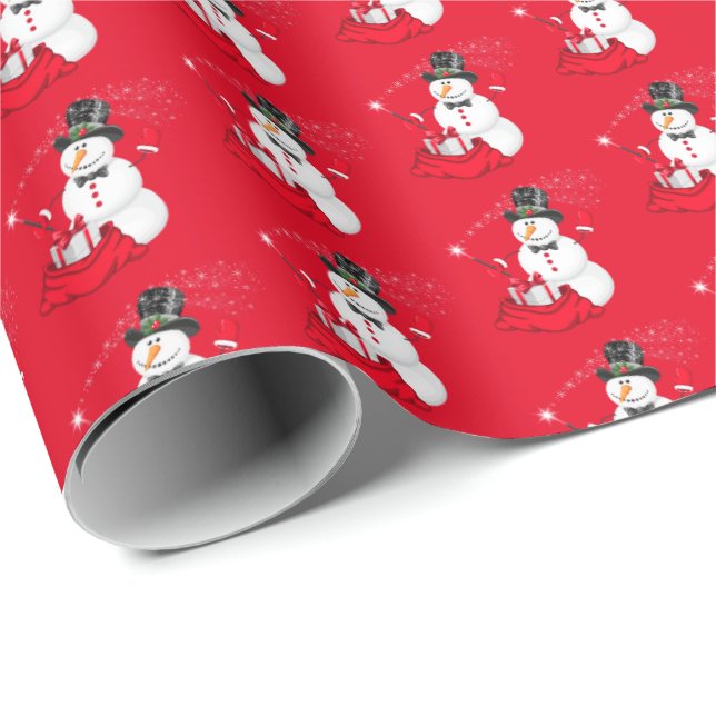 Christmas Wrapping Paper-Snowman Wrapping Paper (Roll Corner)