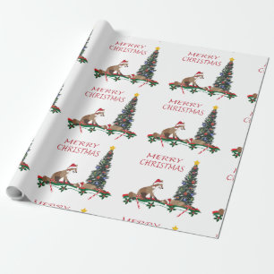 Christmas wrapping paper, wildlife  paper