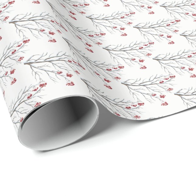 Christmas Wrapping Paper-Winter Berry Paper (Roll Corner)