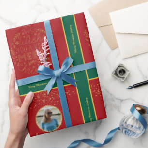 Christmas Wrapping Paper with Photo and Text