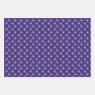 Christmas Wrapping Paper with Purple Baubles