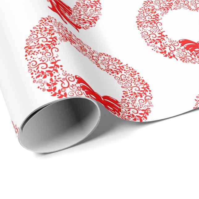 Christmas Wrapping Paper-Wreath Paper (Roll Corner)