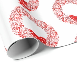 Christmas Wrapping Paper-Wreath Wrapping Paper