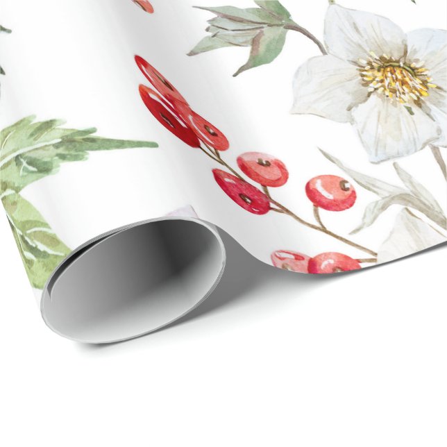 Christmas wrapping papper (White) Wrapping Paper (Roll Corner)