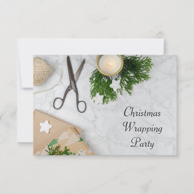 Christmas Wrapping Party Invitation (Front)