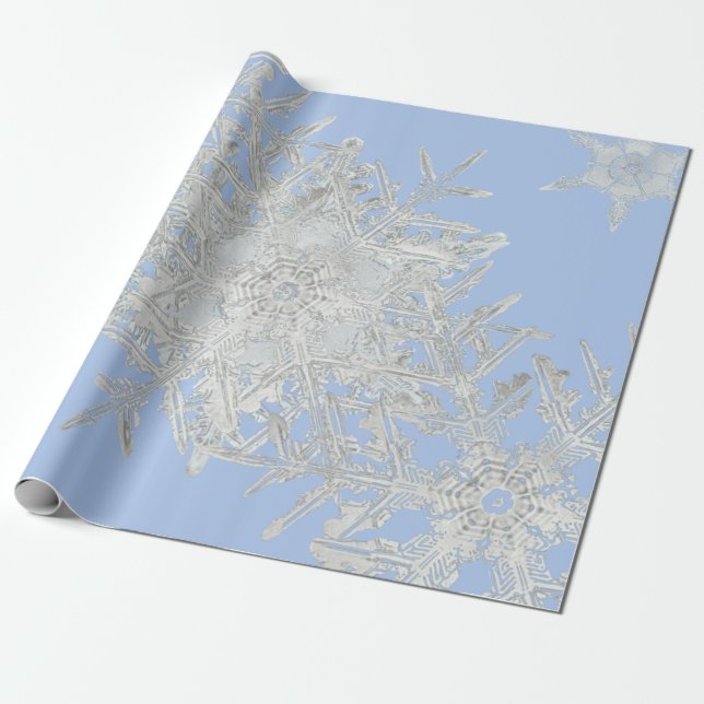 CHRISTMAS WRAPPING WILSON BENTLEY SNOWFLAKES PAPER (Unrolled)