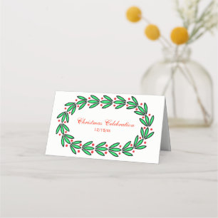 Christmas Wreath #1 Escort Card Place Card