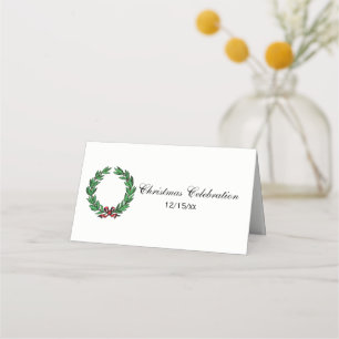 Christmas Wreath #1 Escort Card Place Card